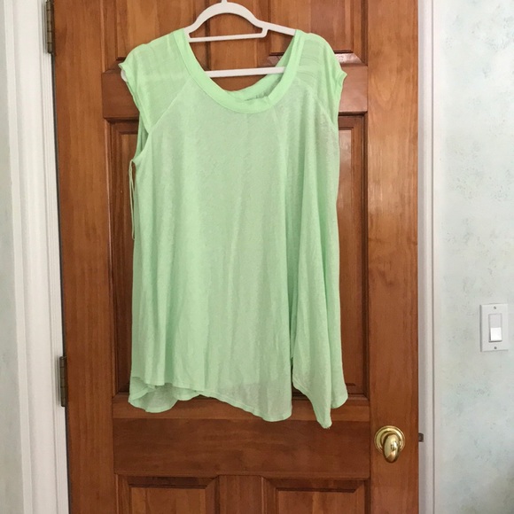 Free people green coverup with slit NEVER WORN - Picture 2 of 3